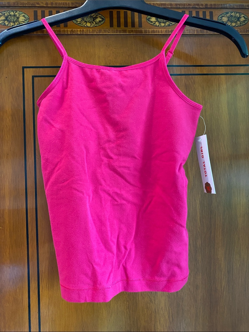 total girl Bright Hot Pink Spaghetti Strap Camisole